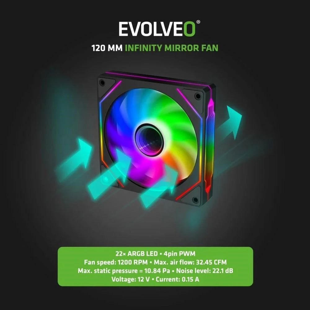 Evolveo 120UX ARGB Black Evolveo 120UX ARGB Black