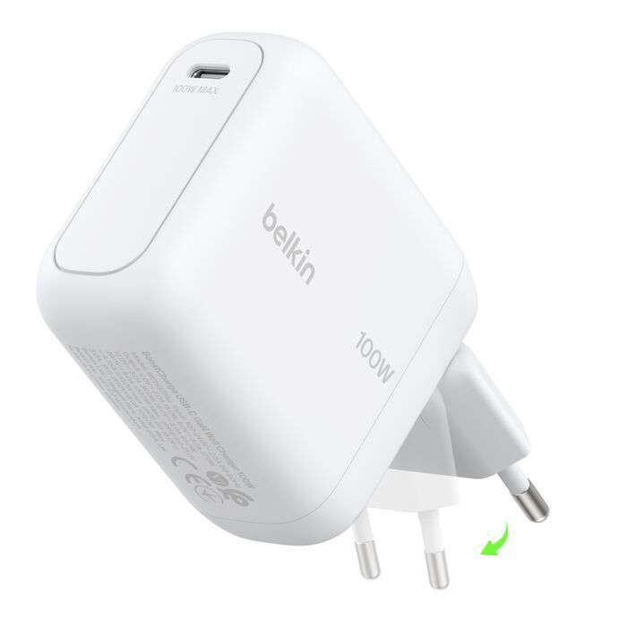 Belkin BoostCharge USB-C-GaN charging adapter White Belkin BoostCharge USB-C-GaN charging adapter White
