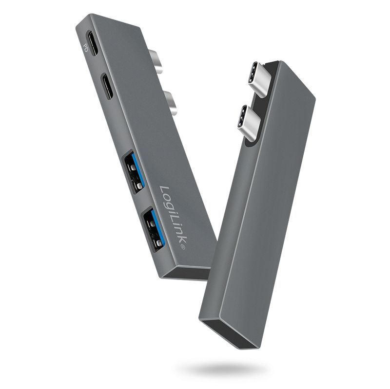 Logilink USB 3.2 Gen2x2 docking station 4-port PD Silver
