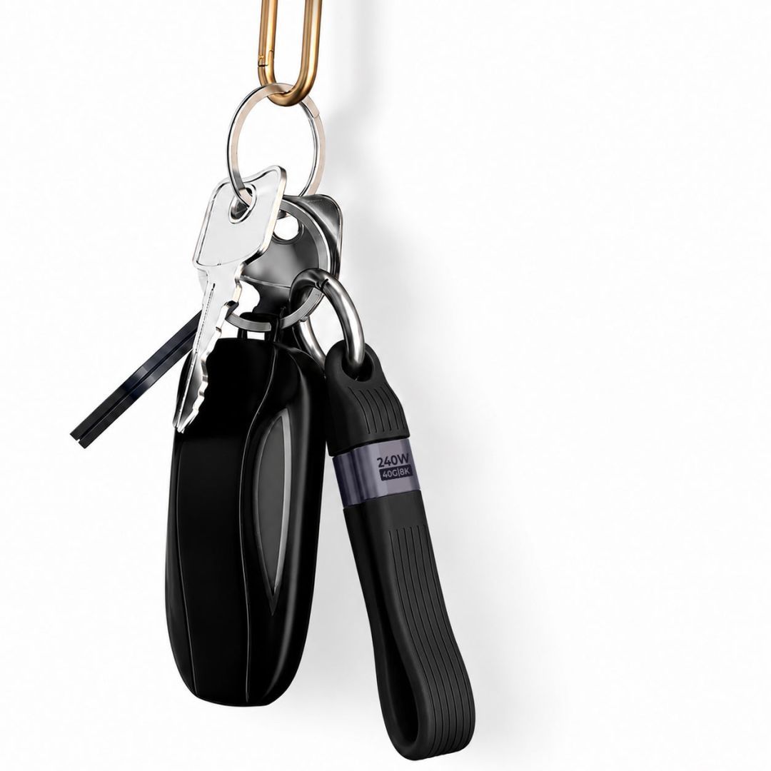 Mobile Origin CB17 240W 40Gbps 8K USB-C Keychain Cable Black