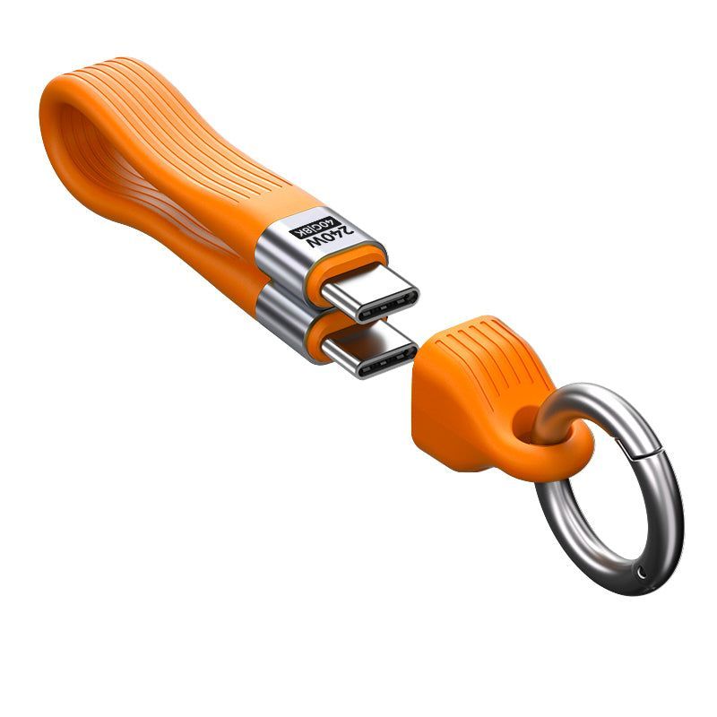 Mobile Origin CB17 240W 40Gbps 8K USB-C Keychain Cable Orange