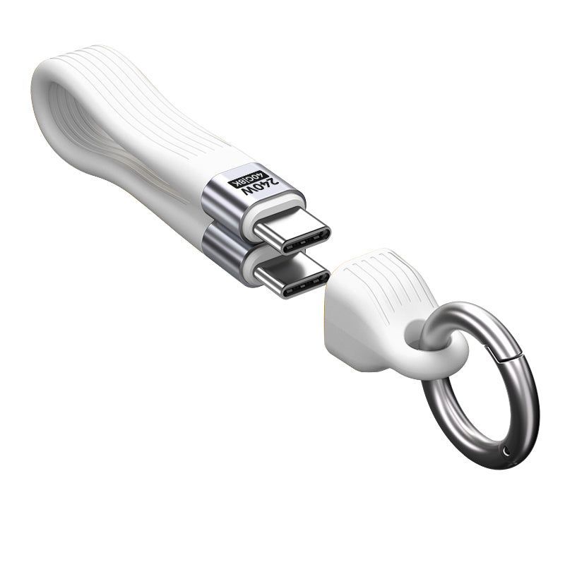Mobile Origin CB17 240W 40Gbps 8K USB-C Keychain Cable White