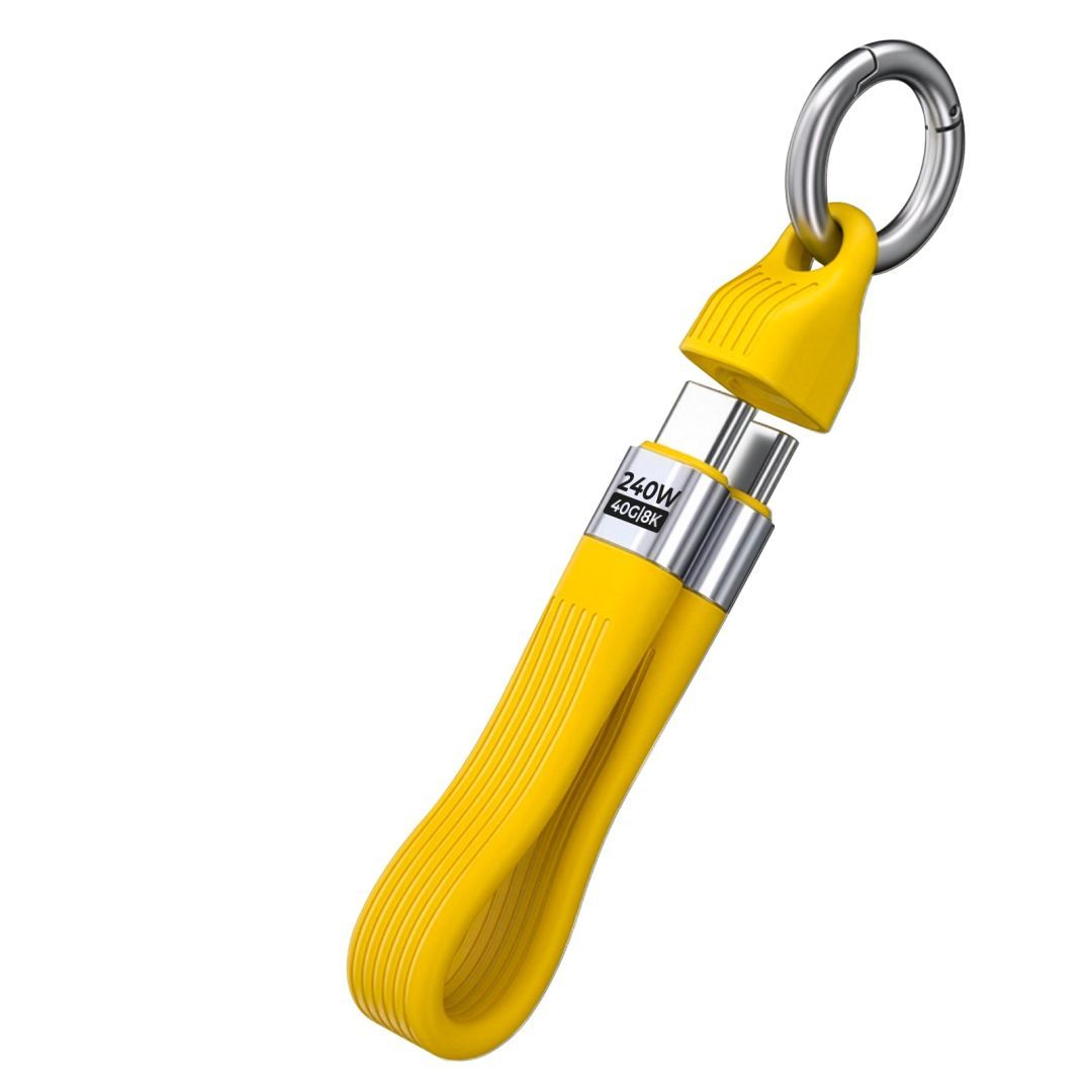 Mobile Origin CB17 240W 40Gbps 8K USB-C Keychain Cable Yellow