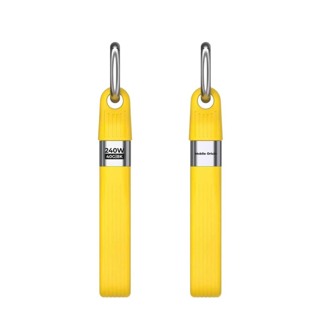 Mobile Origin CB17 240W 40Gbps 8K USB-C Keychain Cable Yellow