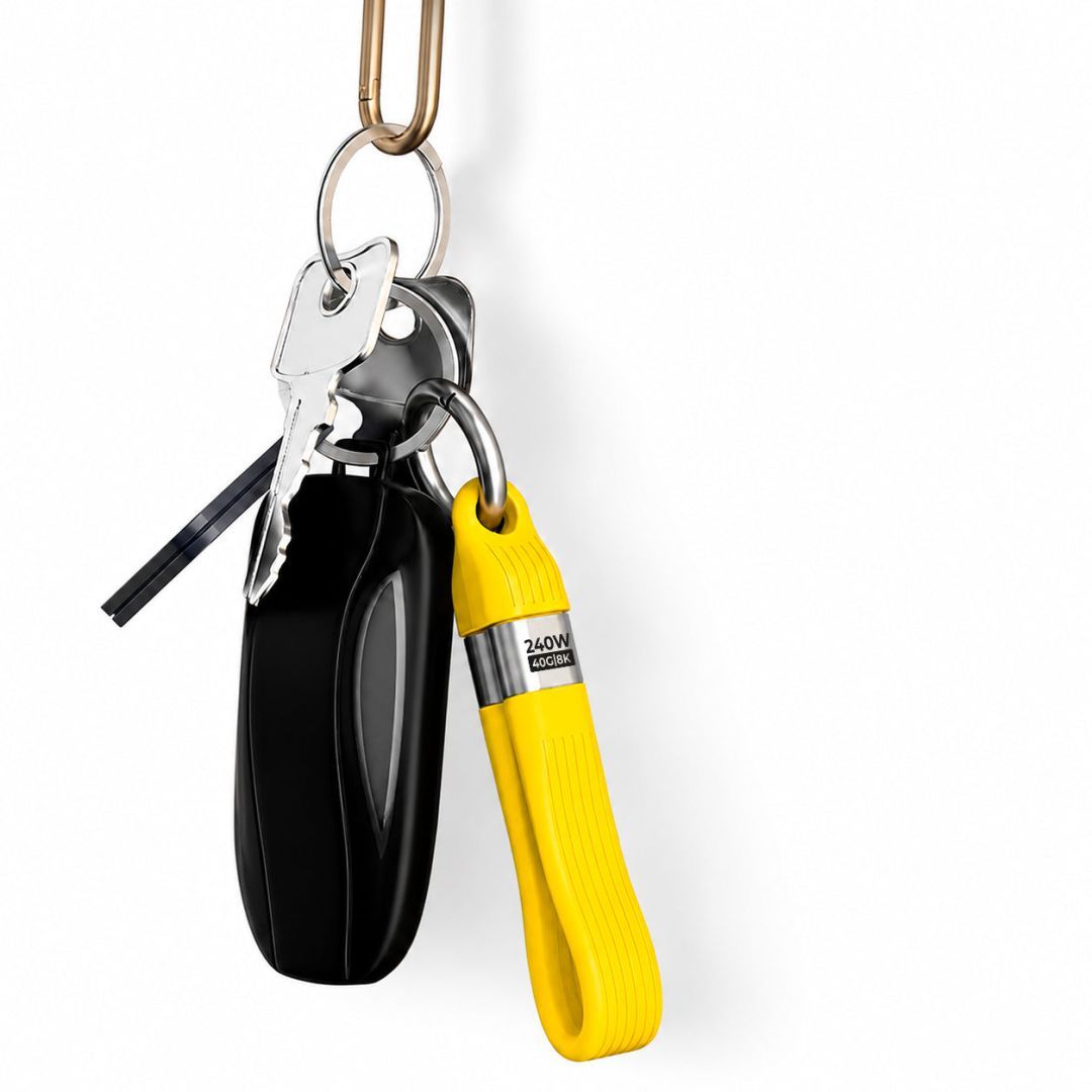 Mobile Origin CB17 240W 40Gbps 8K USB-C Keychain Cable Yellow