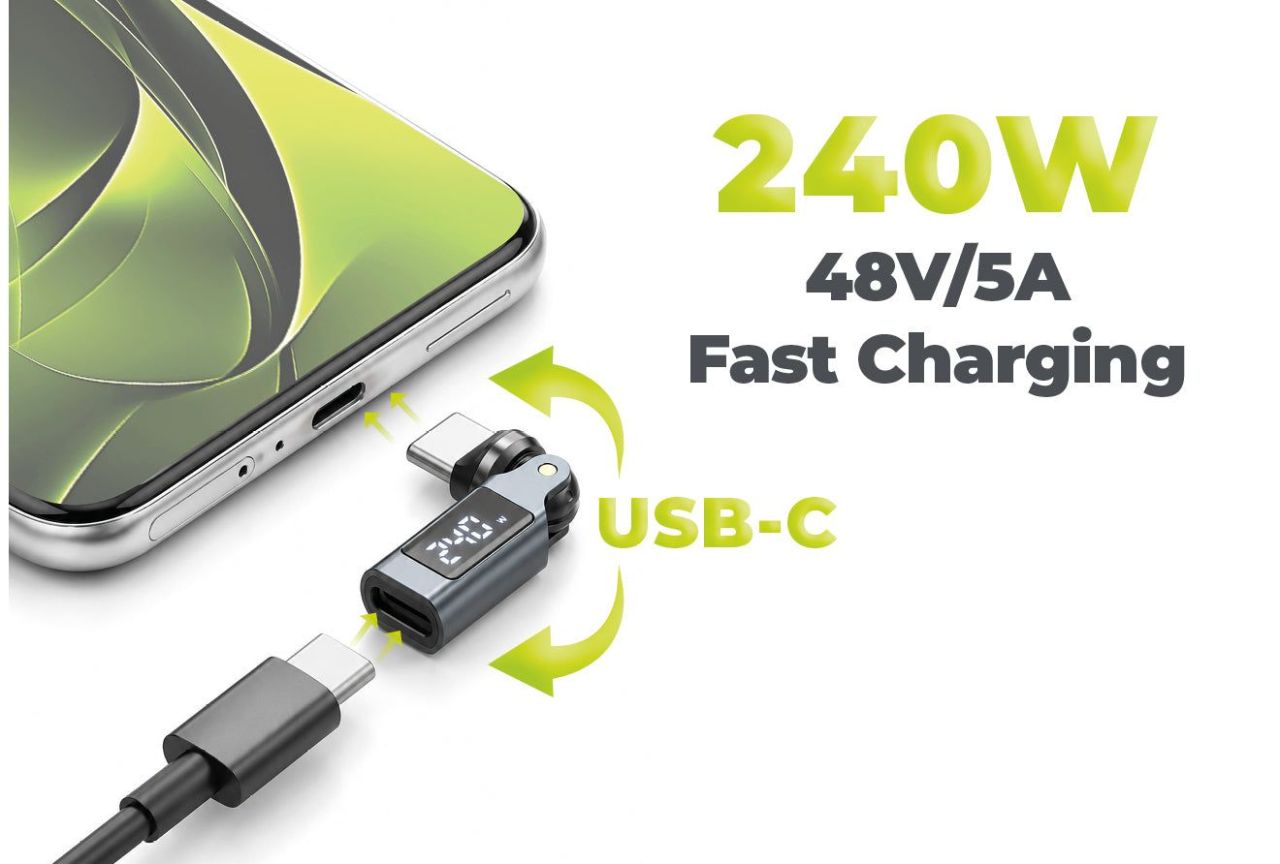 Mobile Origin CB15 240W Display USB-C Rotation 540° Adapter Black