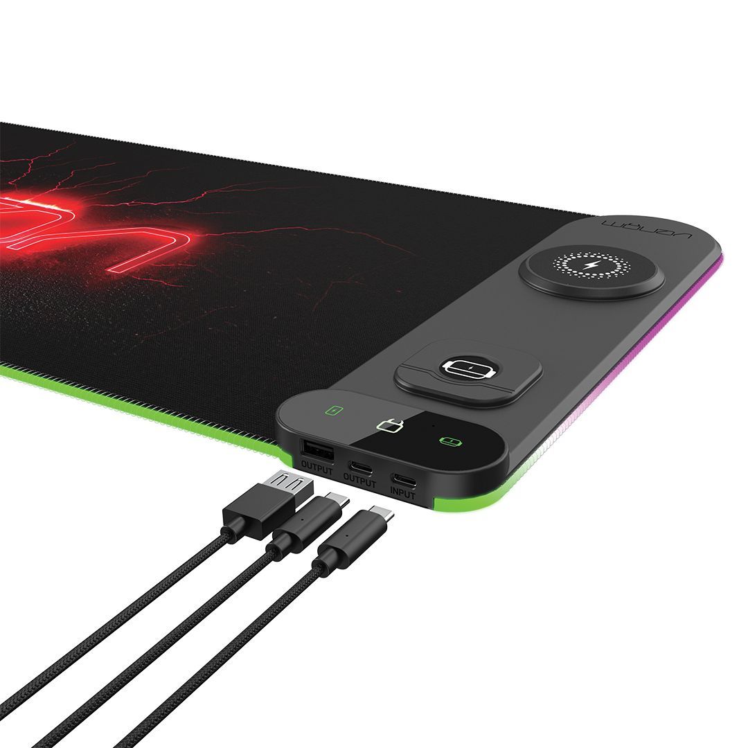 Venom Pro Charger LED Gaming Surface Egérpad Black Venom Pro Charger LED Gaming Surface Egérpad Black