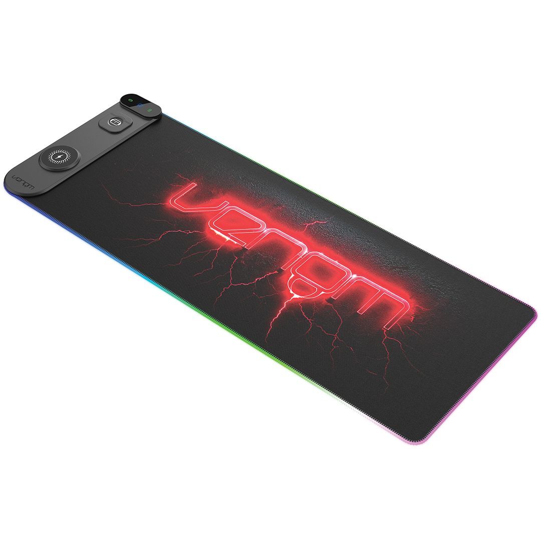 Venom Pro Charger LED Gaming Surface Egérpad Black Venom Pro Charger LED Gaming Surface Egérpad Black