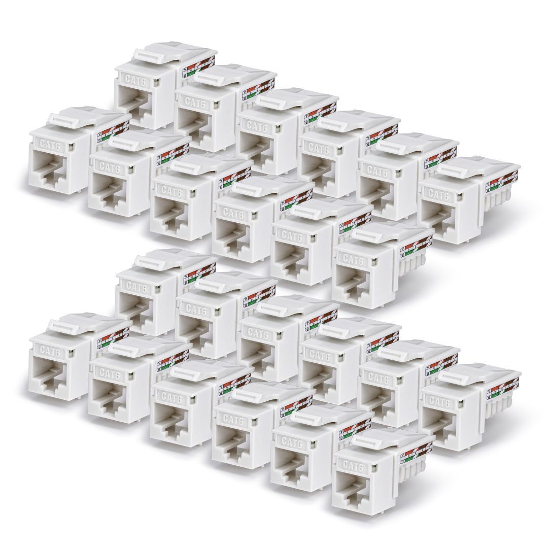 Startech Cat6 Keystone Jack 24-Pack White Startech Cat6 Keystone Jack 24-Pack White