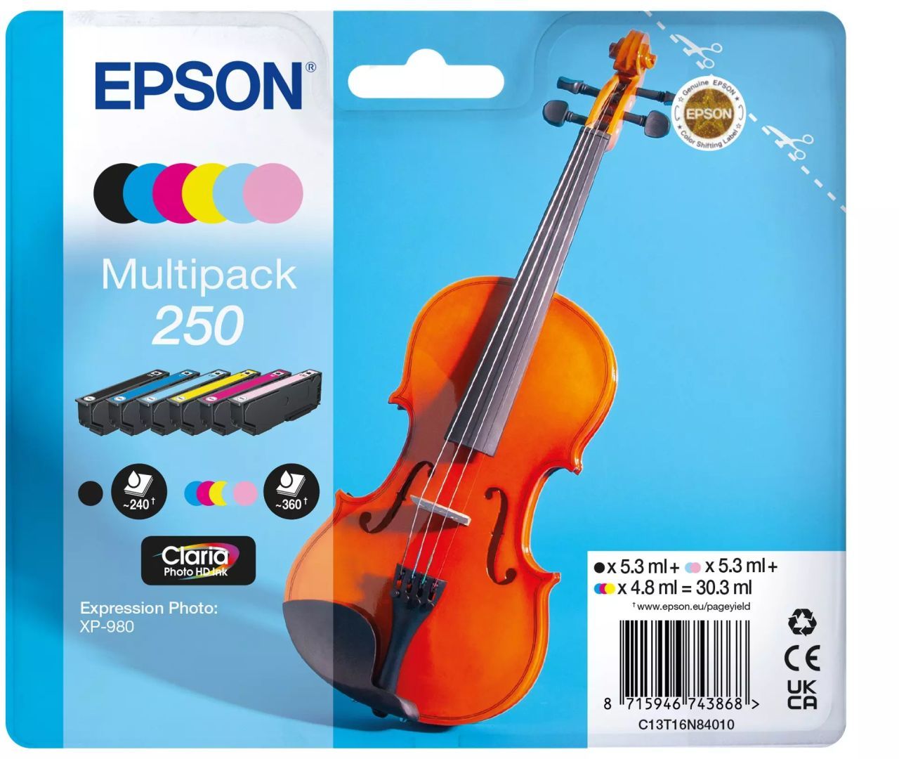 Epson 250 Multipack tintapatron Epson 250 Multipack tintapatron