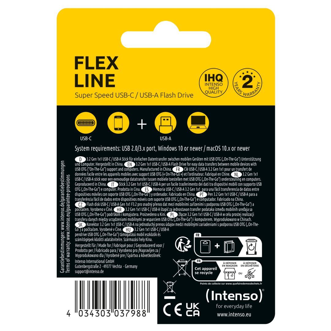 Intenso 128GB Flex Line USB3.2 Black Intenso 128GB Flex Line USB3.2 Black