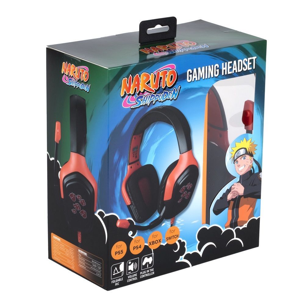 KONIX Naruto Akatsuki Gaming Headset Black/Red KONIX Naruto Akatsuki Gaming Headset Black/Red