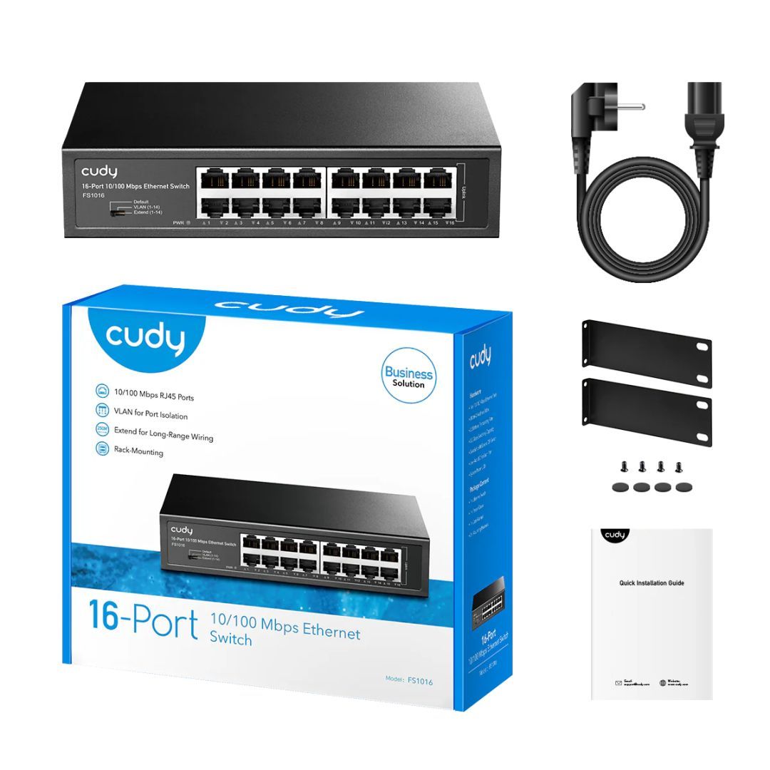 Cudy FS1016 16-Port 10/100Mbps Desktop Switch Cudy FS1016 16-Port 10/100Mbps Desktop Switch