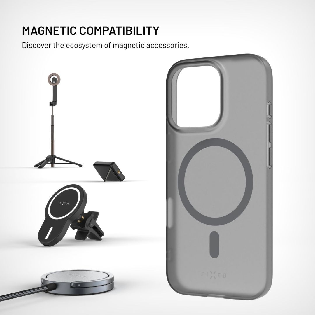 FIXED MagStory TPU géltok MagSafe támogatással Apple iPhone 17 készülékhez, füstszínű