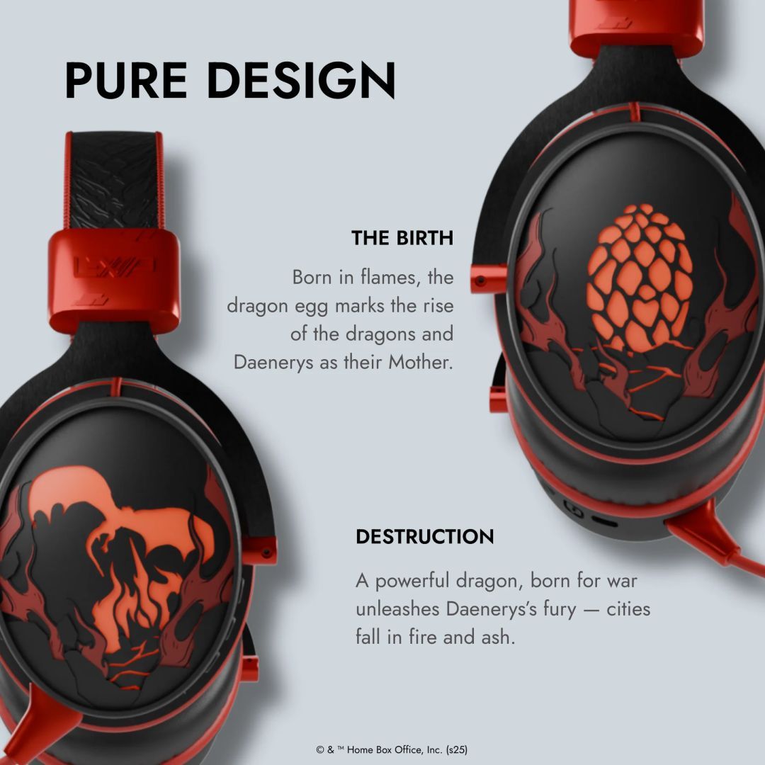 Lexip Wireless Bluetooth Headset Game of Thrones Targaryen