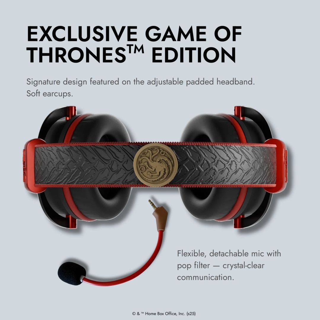 Lexip Wireless Bluetooth Headset Game of Thrones Targaryen