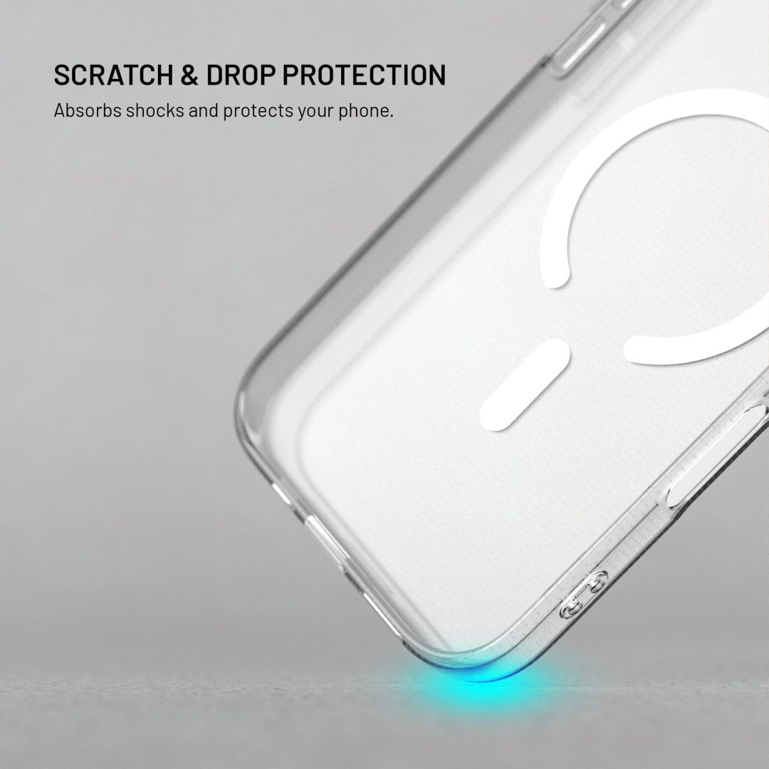 FIXED MagStory AntiUV TPU géltok MagSafe támogatással Apple iPhone 17 készülékhez, átlátszó
