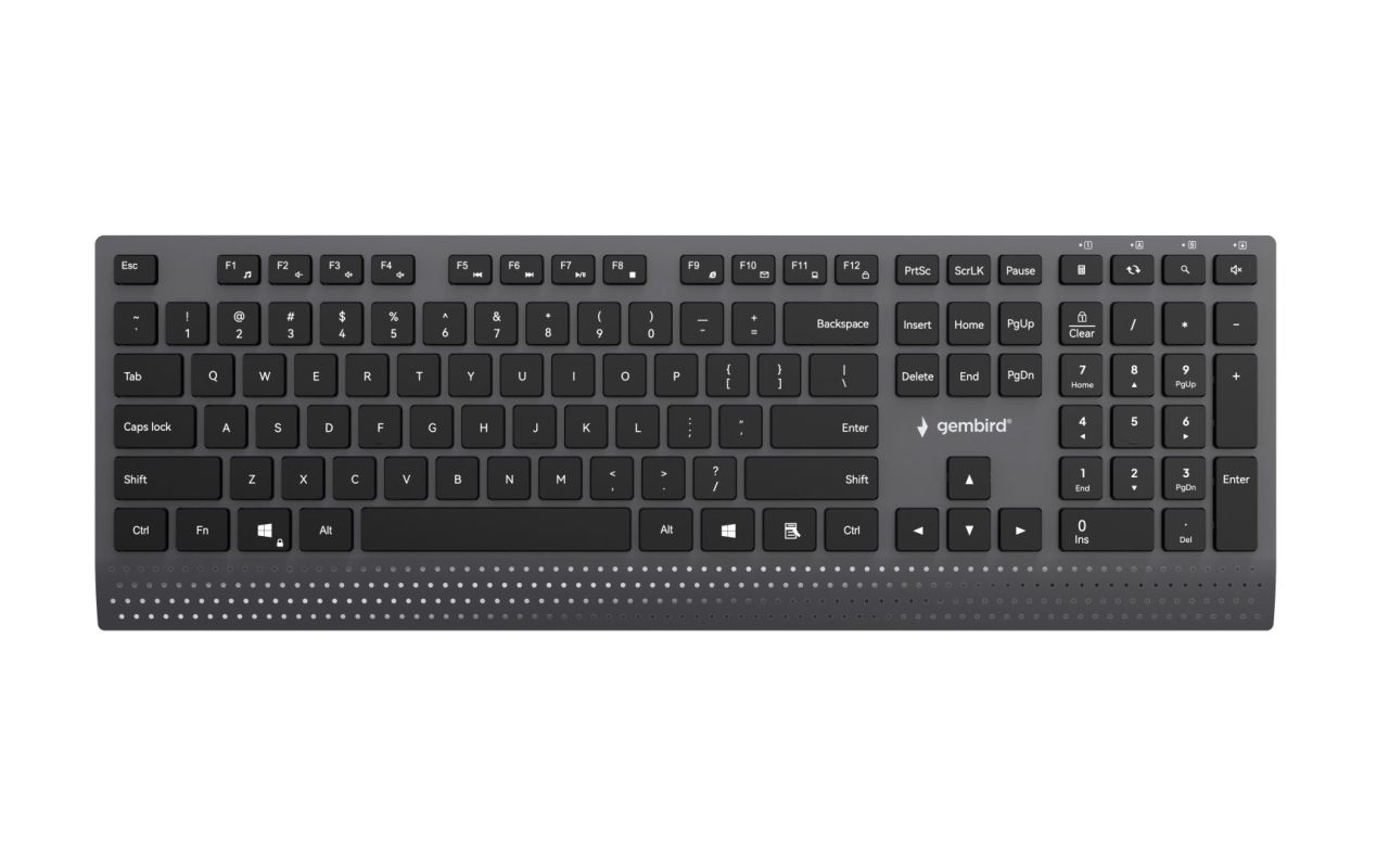 Gembird KB-MCH-06 Slim Wired Multimedia Keyboard Black US Gembird KB-MCH-06 Slim Wired Multimedia Keyboard Black US