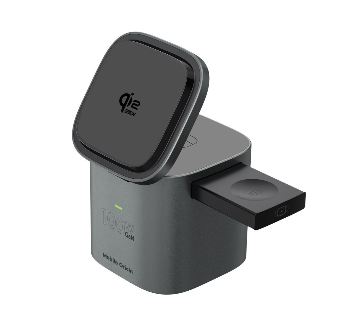 Mobile Origin 100W Qi2 25W Foldable Charger PW37 MagSafe Compatible Space Gray Mobile Origin 100W Qi2 25W Foldable Charger PW37 MagSafe Compatible Space Gray