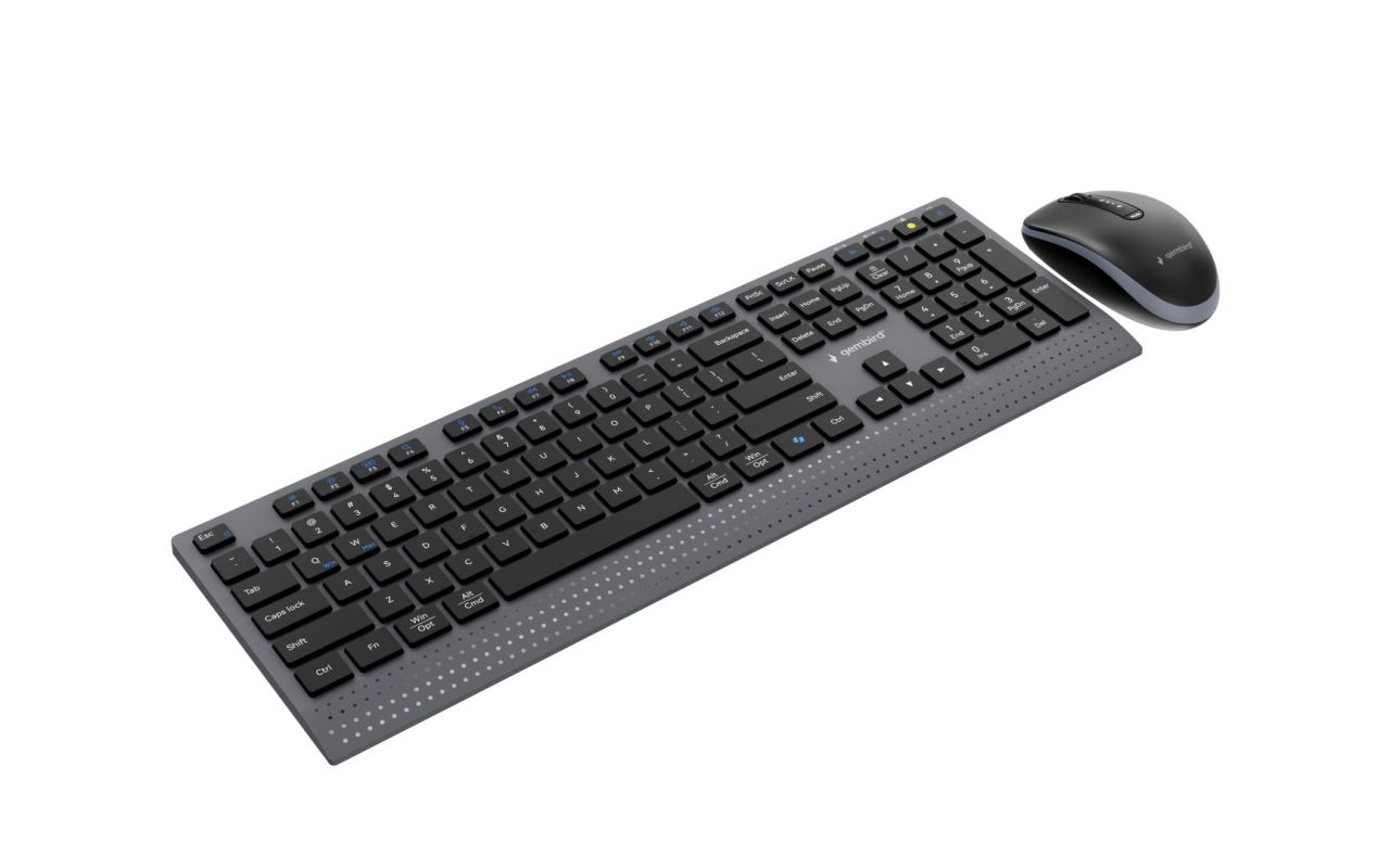 Gembird KBS-WPS-02 Dual-Mode Slim Wireless Bluetooth Keyobard Combo Black US
