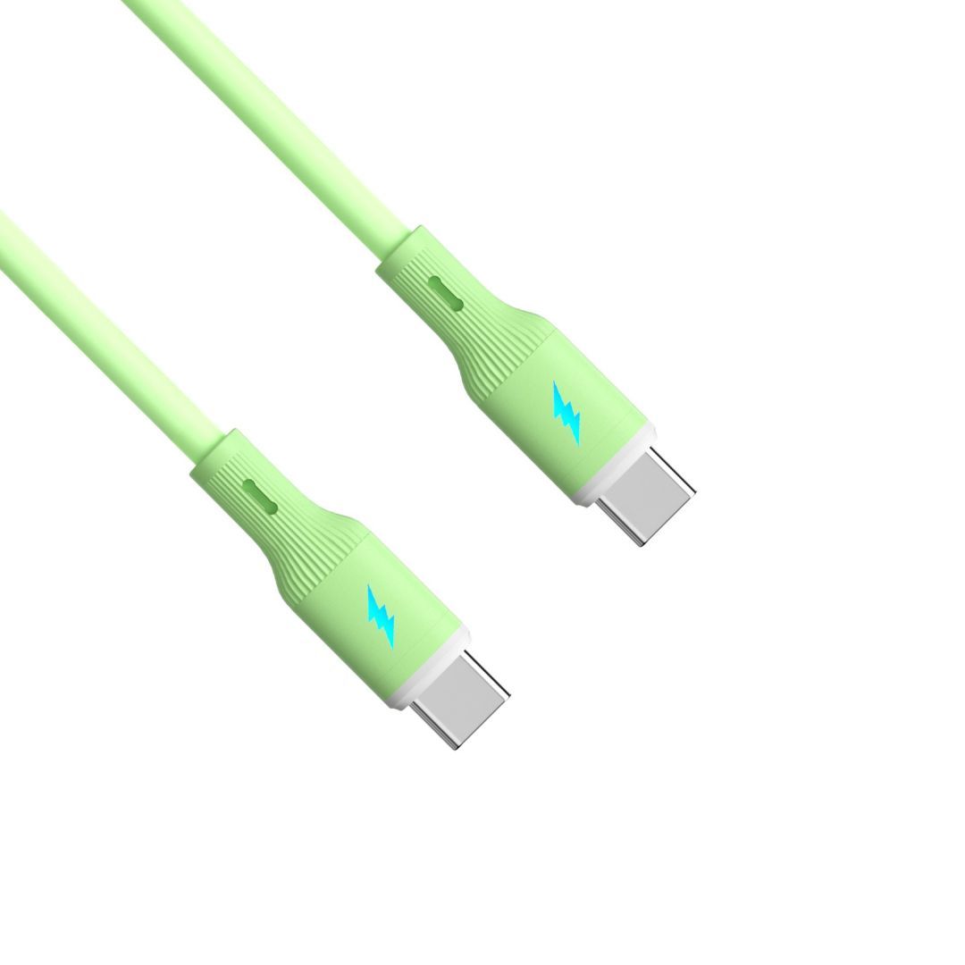 Akyga AK-USB-69 USB-C to USB-C 60W Cable 1m Green Akyga AK-USB-69 USB-C to USB-C 60W Cable 1m Green