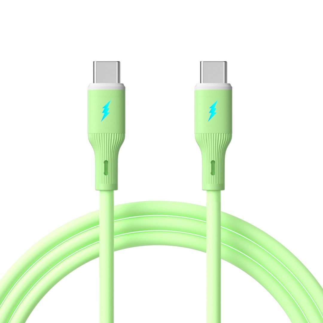 Akyga AK-USB-69 USB-C to USB-C 60W Cable 1m Green Akyga AK-USB-69 USB-C to USB-C 60W Cable 1m Green