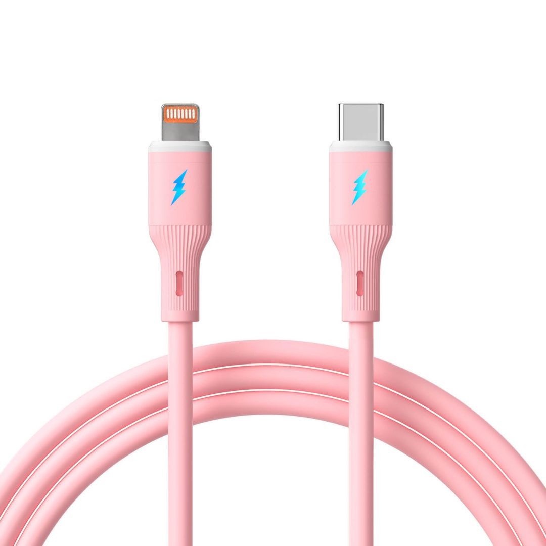 Akyga AK-USB-71 USB-C to Lightning 30W Cable 1m Pink Akyga AK-USB-71 USB-C to Lightning 30W Cable 1m Pink