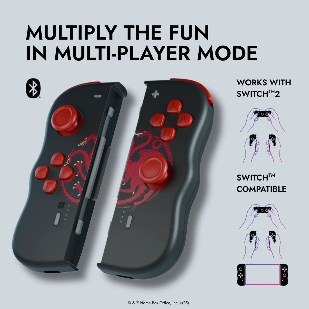 Lexip Twinpads Bluetooth Gamepad Game of Thrones Targaryen Black Lexip Twinpads Bluetooth Gamepad Game of Thrones Targaryen Black