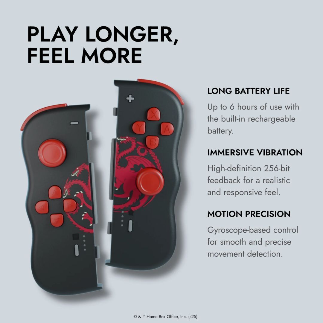 Lexip Twinpads Bluetooth Gamepad Game of Thrones Targaryen Black Lexip Twinpads Bluetooth Gamepad Game of Thrones Targaryen Black
