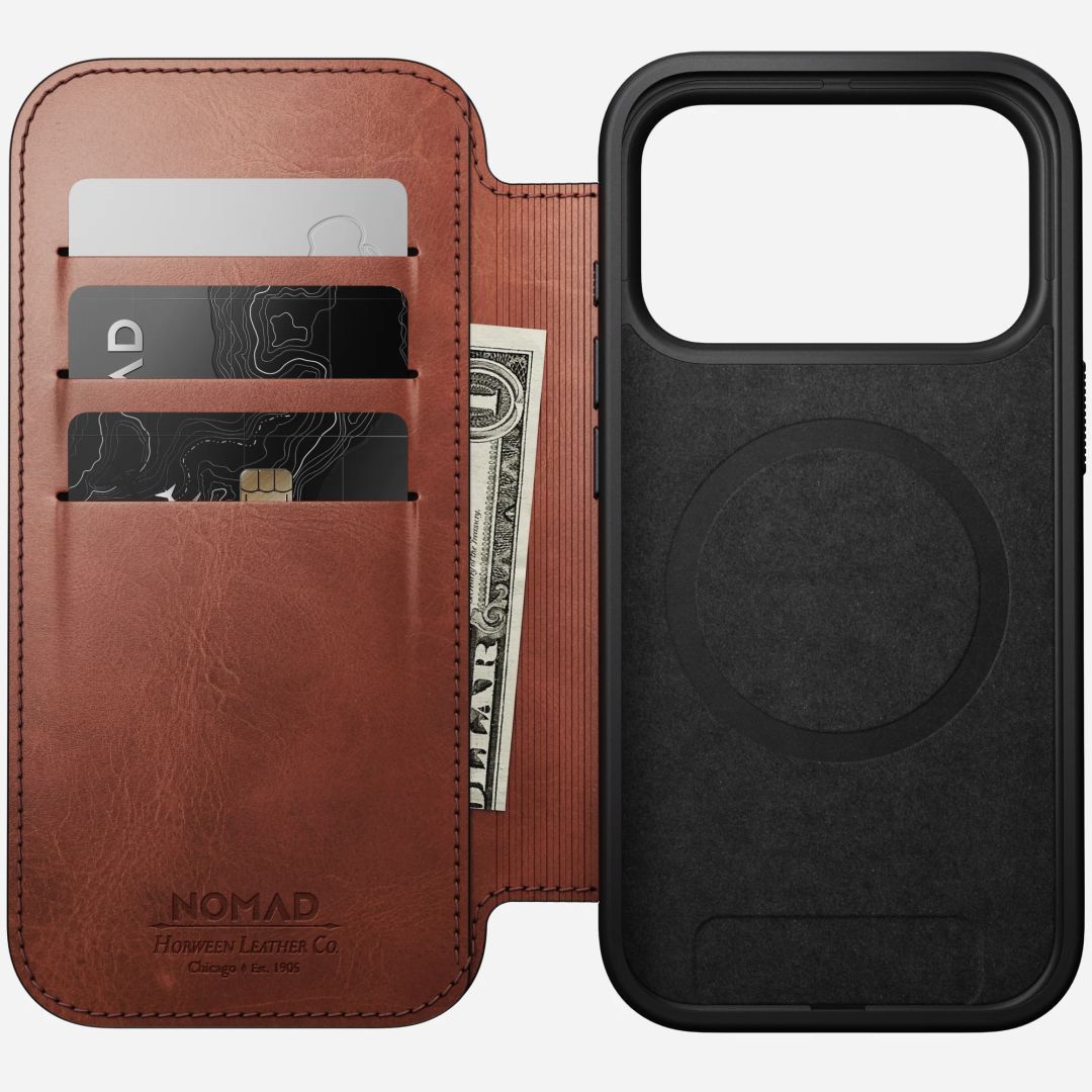 Nomad Modern Leather (Horween) Folio for iPhone 17 Pro Olde Dublin