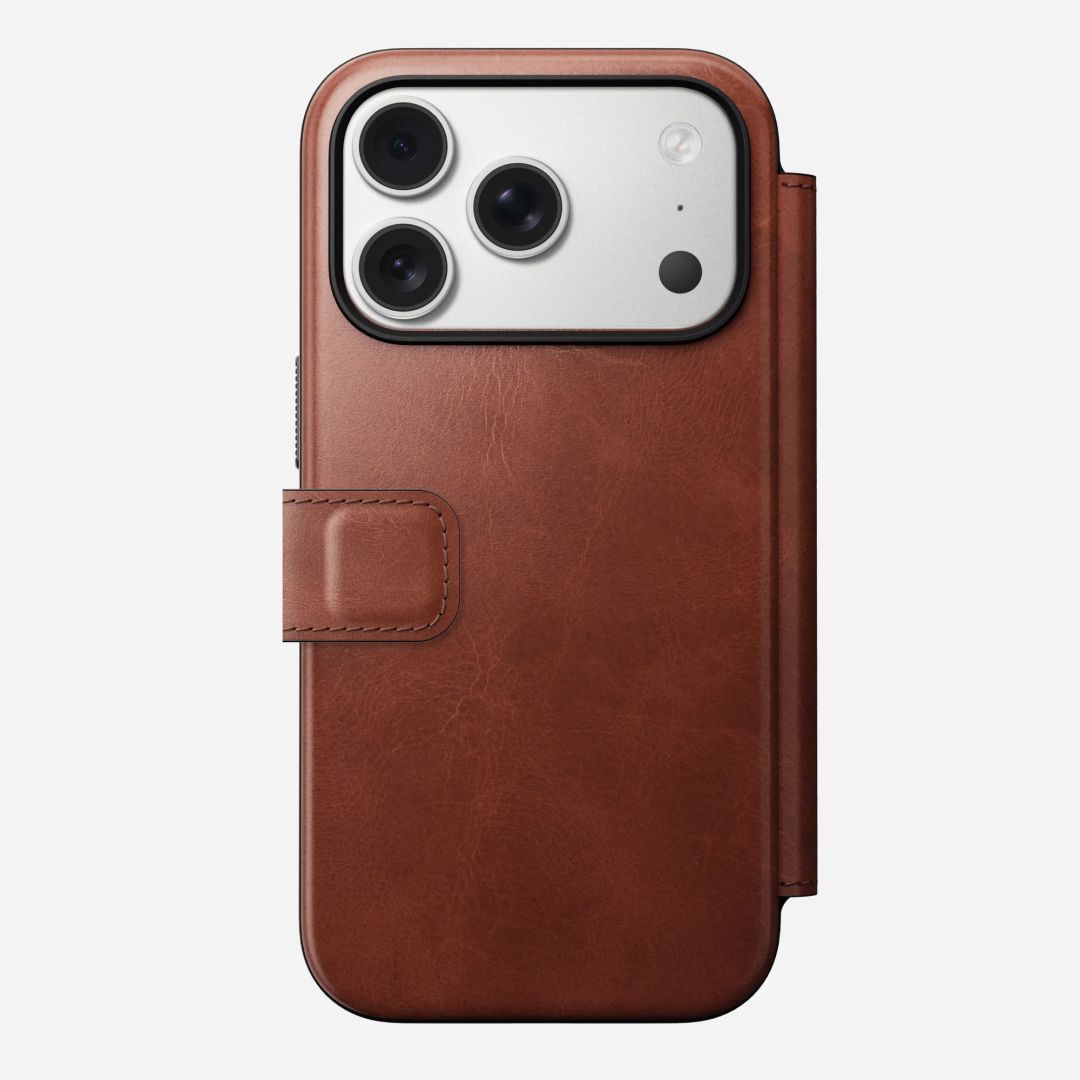 Nomad Modern Leather (Horween) Folio for iPhone 17 Pro Olde Dublin