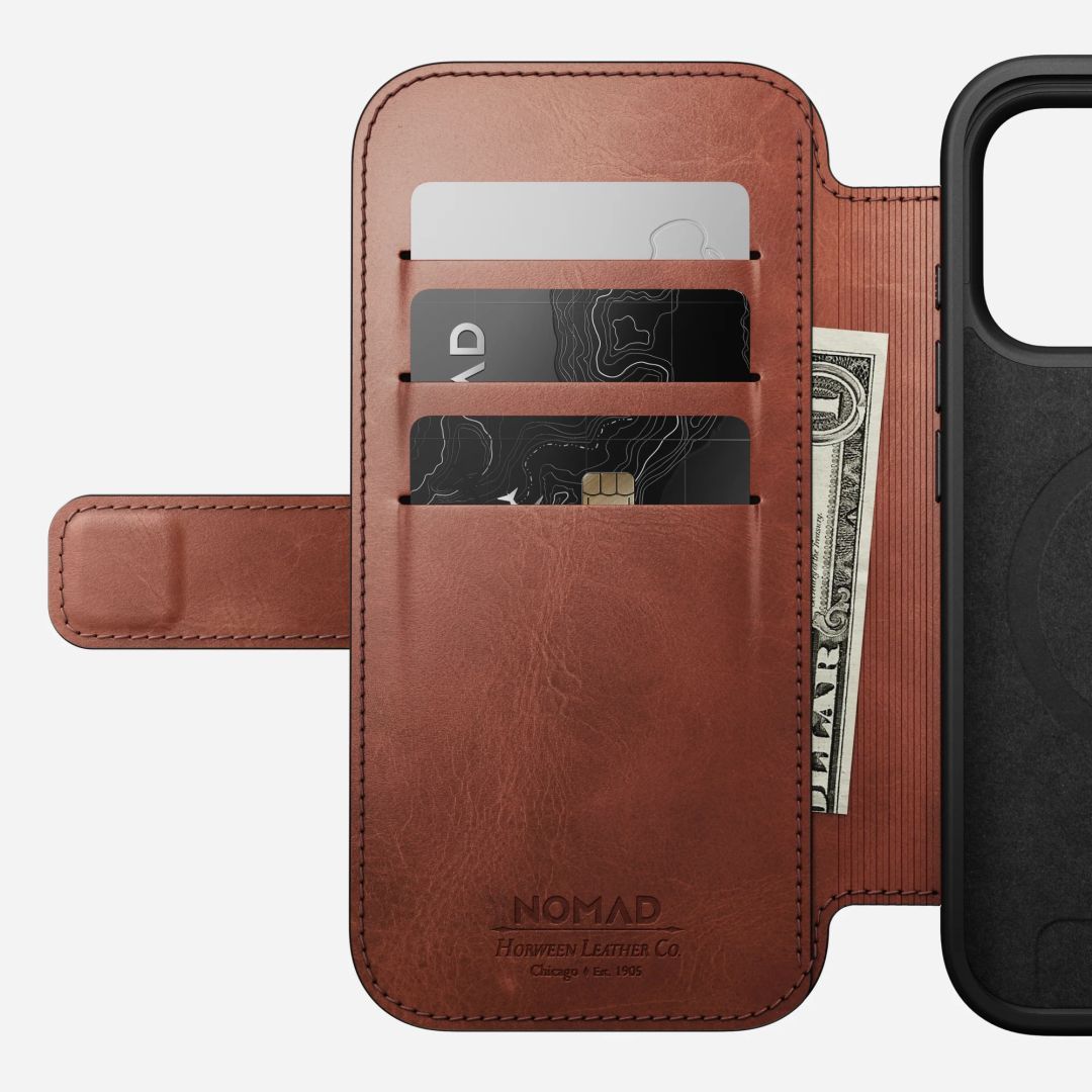 Nomad Modern Leather (Horween) Folio for iPhone 17 Pro Olde Dublin