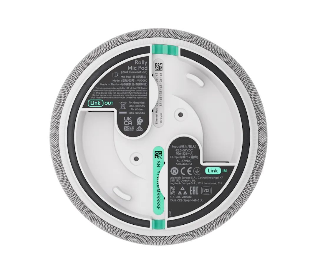 Logitech Rally Mic Pod 2 Off-White Logitech Rally Mic Pod 2 Off-White