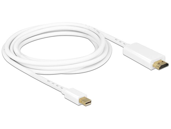 DeLock Cable mini Displayport 1.1 male > HDMI-A male 3m DeLock Cable mini Displayport 1.1 male > HDMI-A male 3m