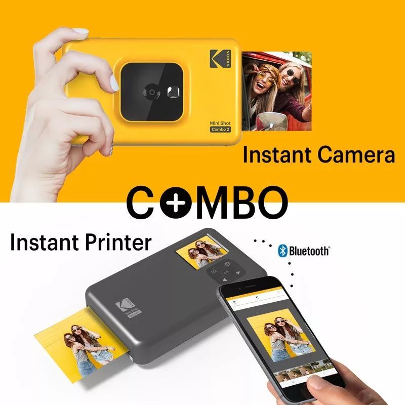 Kodak Mini Shot 2 Retro Instant Camera Yellow Kodak Mini Shot 2 Retro Instant Camera Yellow