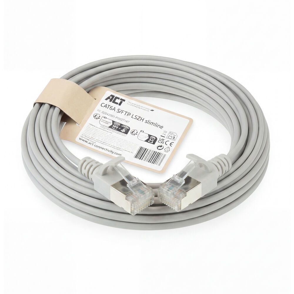 ACT CAT6A S-FTP Patch Cable 4m Grey ACT CAT6A S-FTP Patch Cable 4m Grey