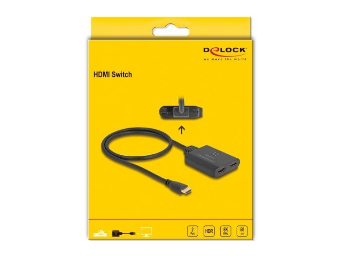 DeLock HDMI to 2xHDMI male/male adapter cable 0,5m Black