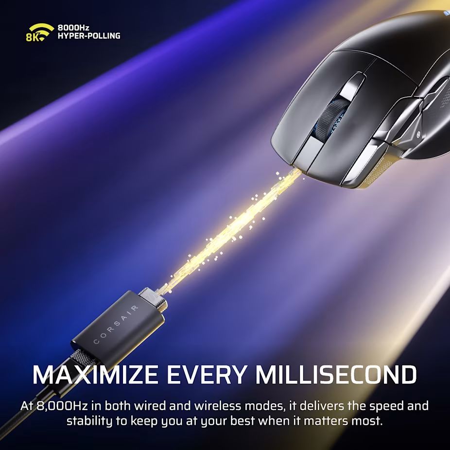 Corsair Nightsword v2 Gaming Wireless Bluetooth Mouse Black Corsair Nightsword v2 Gaming Wireless Bluetooth Mouse Black