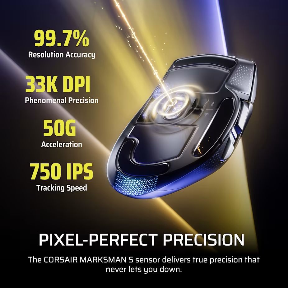 Corsair Nightsword v2 Gaming Wireless Bluetooth Mouse Black Corsair Nightsword v2 Gaming Wireless Bluetooth Mouse Black