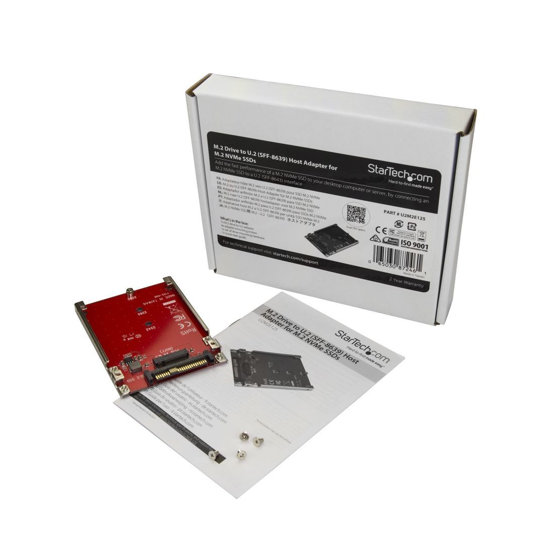 Startech M.2 to U.2 Adapter Red Startech M.2 to U.2 Adapter Red