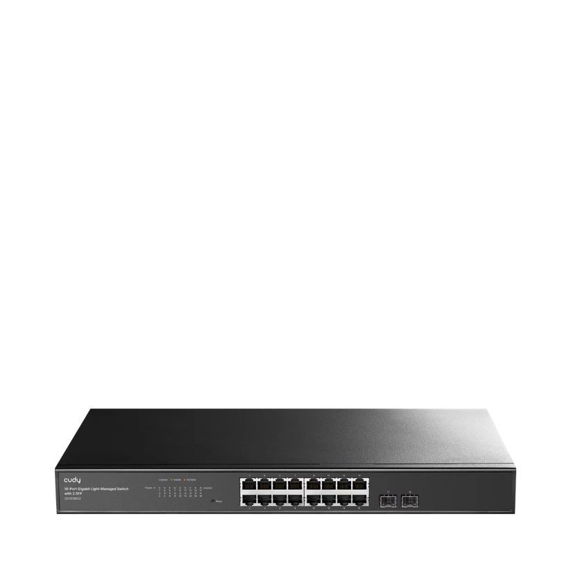 Cudy GS1016ES2 16-Port Gigabit Light-Managed Switch with 2 SFP Cudy GS1016ES2 16-Port Gigabit Light-Managed Switch with 2 SFP