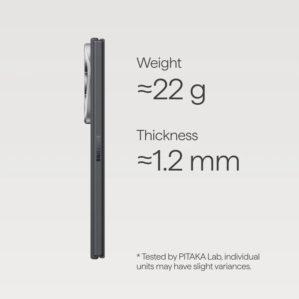 Pitaka Edge Case Back Cover for Samsung Galaxy Z Fold8 Ultra Black/Grey Pitaka Edge Case Back Cover for Samsung Galaxy Z Fold8 Ultra Black/Grey