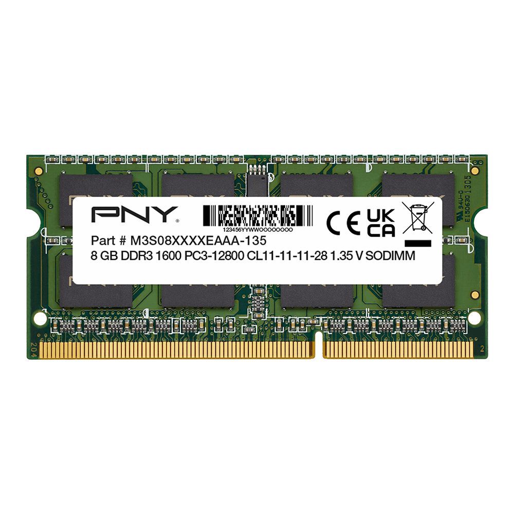 PNY 8GB DDR3 1600MHz SODIMM OEM PNY 8GB DDR3 1600MHz SODIMM OEM