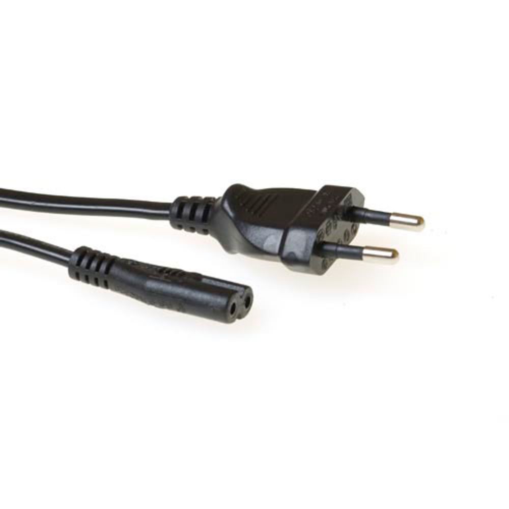 ACT AK5419 Powercord Euro male - C7 female 5m Black ACT AK5419 Powercord Euro male - C7 female 5m Black