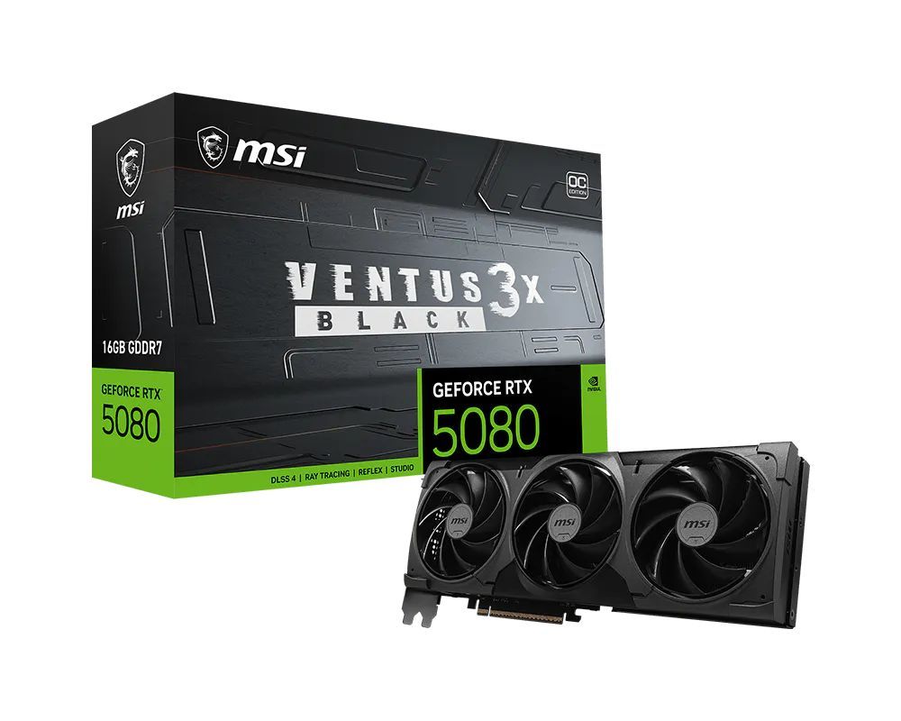 Msi RTX5080 16G VENTUS 3X OC BLACK Msi RTX5080 16G VENTUS 3X OC BLACK