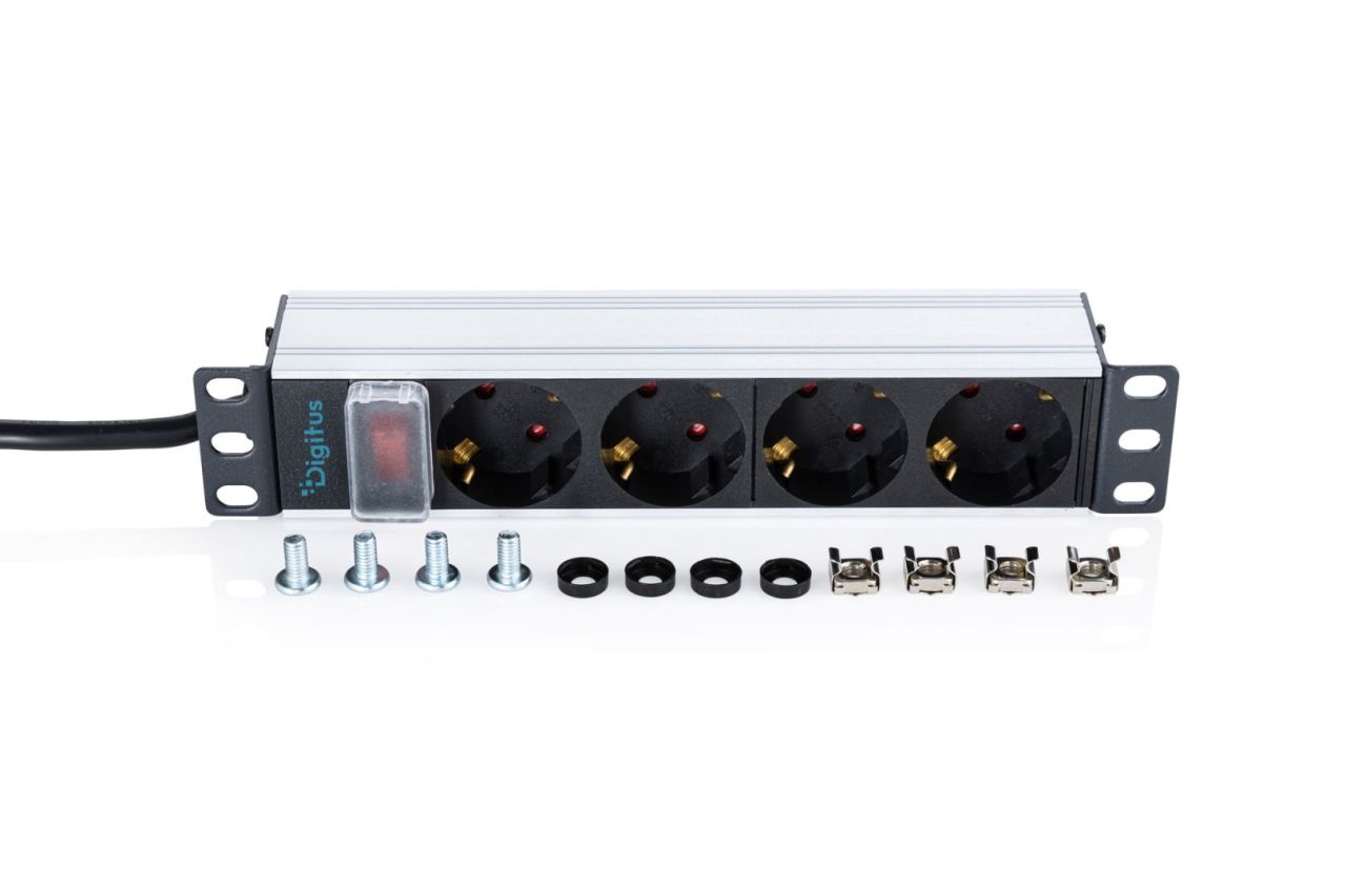 Digitus DN-95418-S Túlfeszültségvédő 4DIN 2m Black/White Digitus DN-95418-S Túlfeszültségvédő 4DIN 2m Black/White