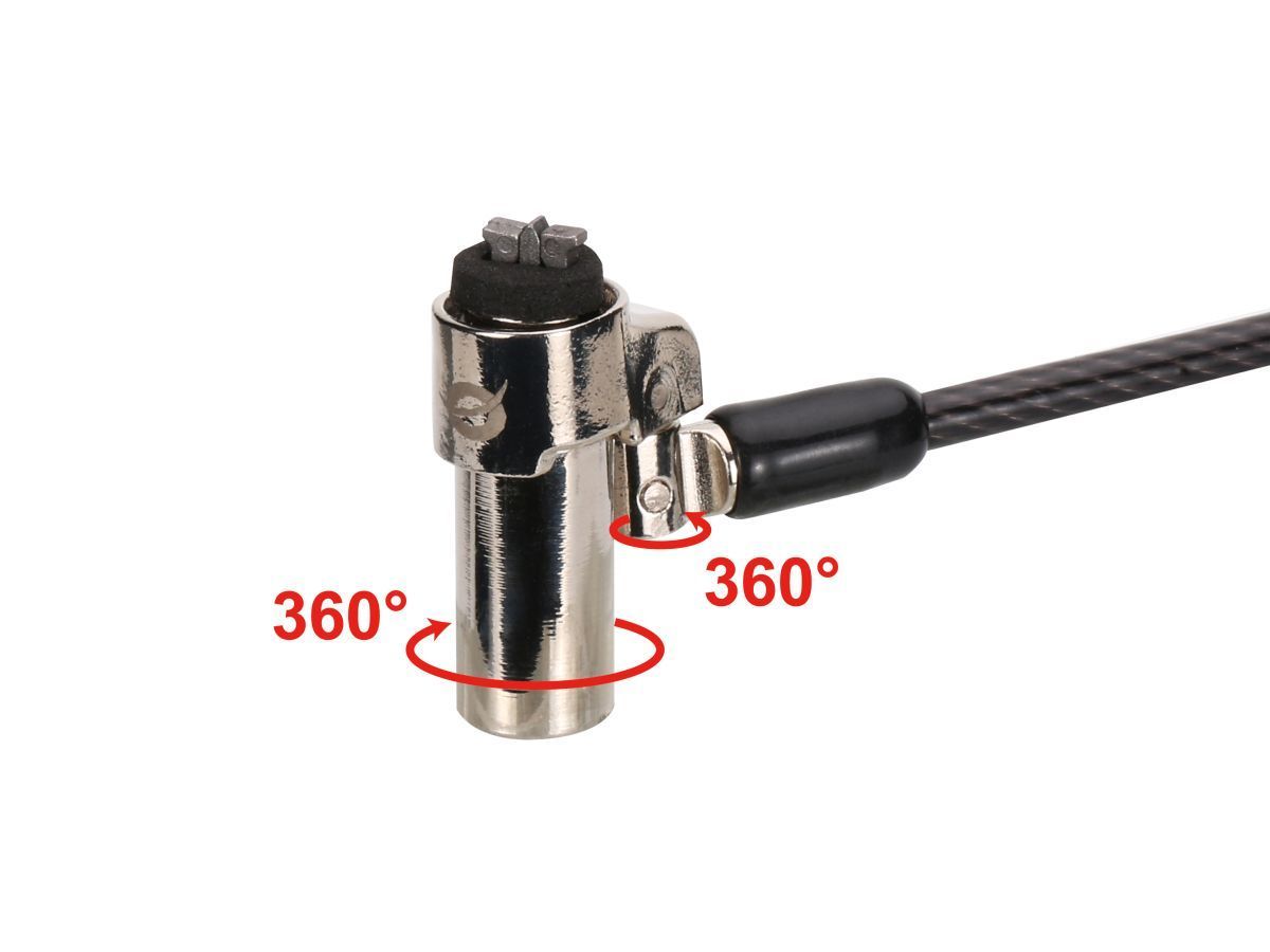 Conceptronic CUSTODIO02BNM Keyed Laptop Lock Master Keyed Compatible 1,8m Black Conceptronic CUSTODIO02BNM Keyed Laptop Lock Master Keyed Compatible 1,8m Black