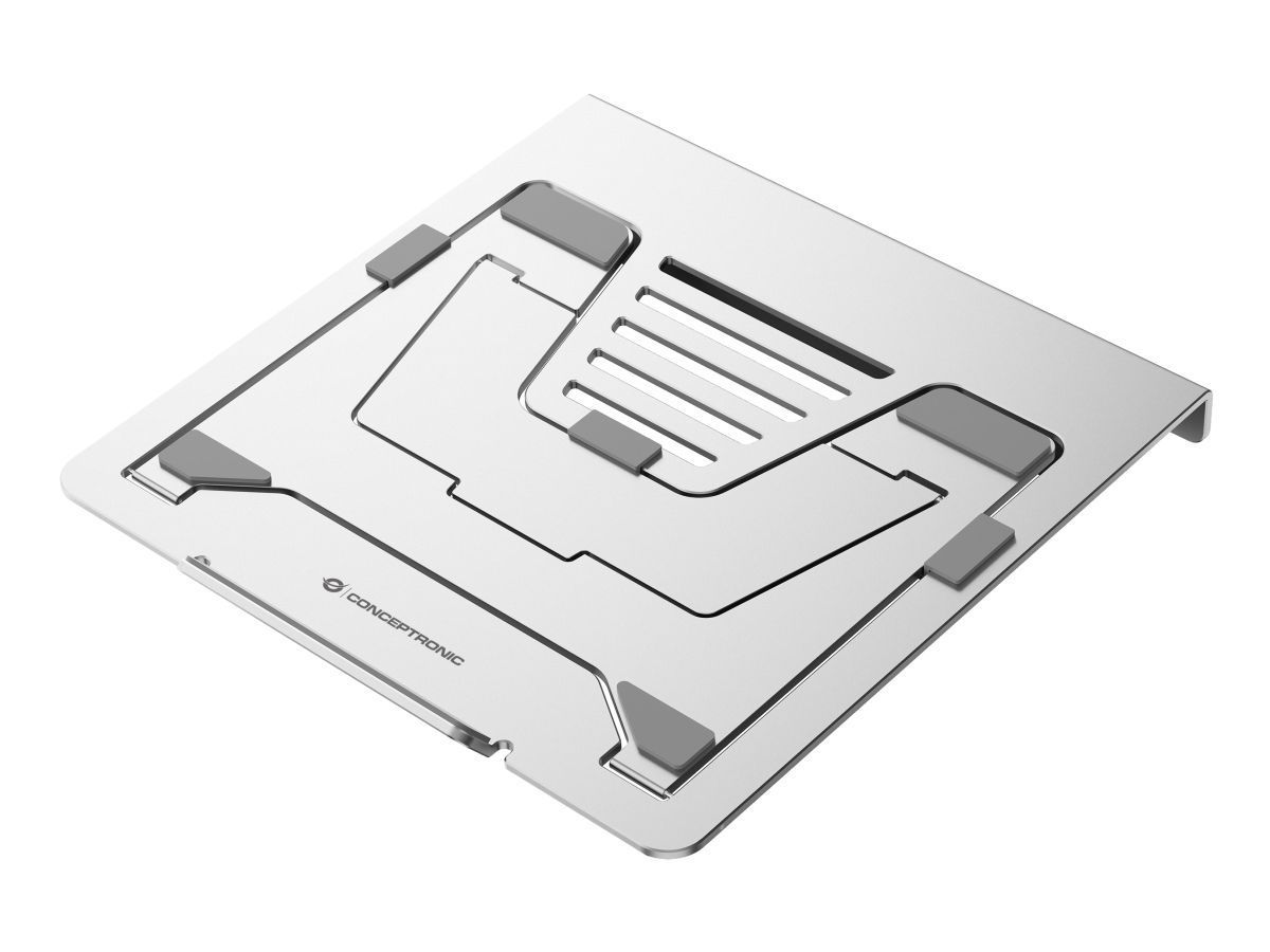 Conceptronic DONN35S Laptop Stand with 7-in-1 USB-C MST Docking Station Silver Conceptronic DONN35S Laptop Stand with 7-in-1 USB-C MST Docking Station Silver