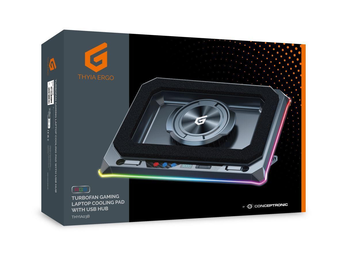 Conceptronic THYIA03B Notebook Hűtő Black Conceptronic THYIA03B Notebook Hűtő Black