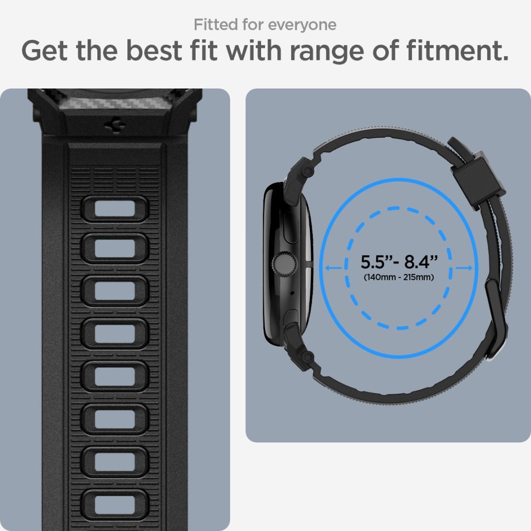 Spigen Rugged Band for Google Pixel Watch 5/4/3 45mm Matte Black Spigen Rugged Band for Google Pixel Watch 5/4/3 45mm Matte Black